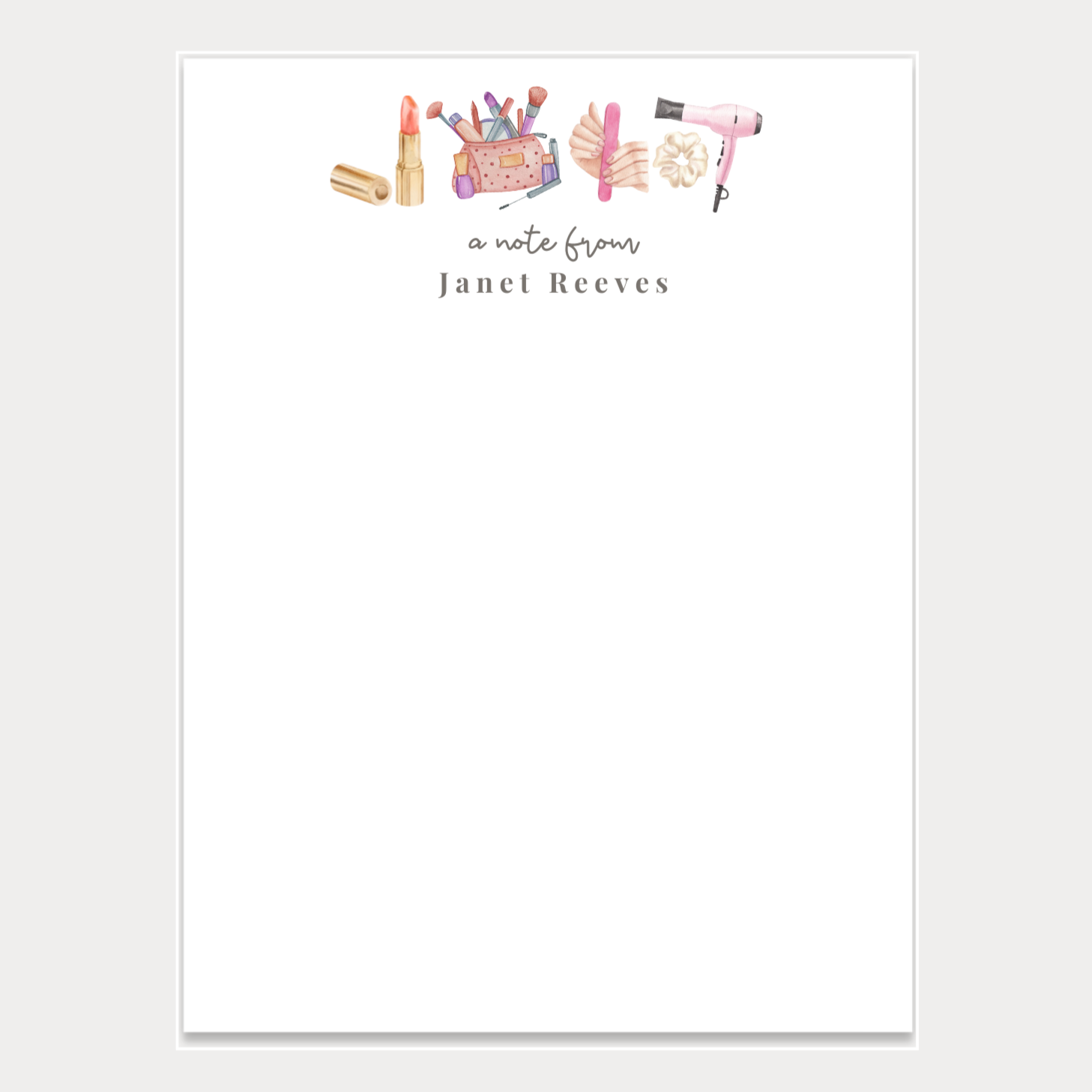 Makeup Theme Notepad Makeup Artist Planner Notepad – Paper and Clips Co.