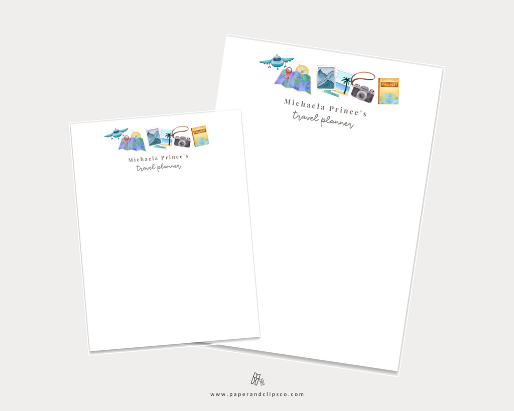 Travel Planner Notepad