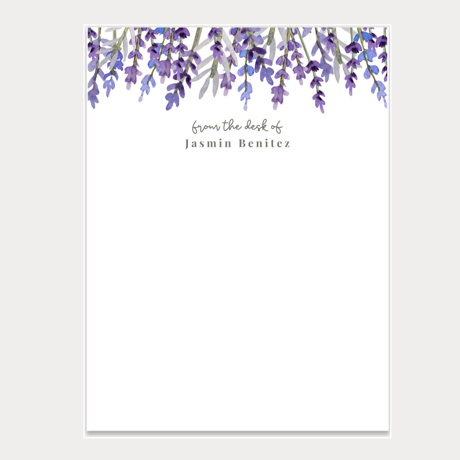 Lavender Notepad