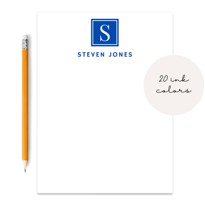 Monogram Initial and Name Notepad