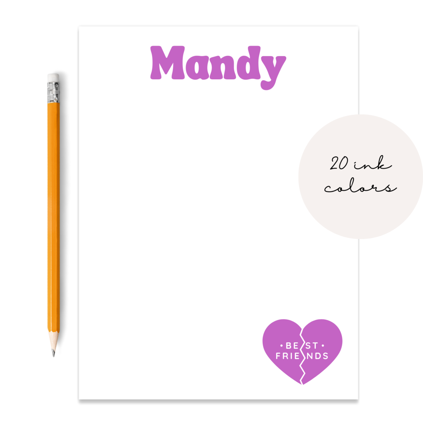 Best Friend Notepad – Paper and Clips Co.
