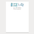 Looking for the perfect gift for a sewer/crafter? Give a thoughtful and useful gift a sewer would love to receive. Personalized notepads are exactly the gift they’d love.  • 4.25" x 5.5" or 5.5" x 8.5" in size • Blank notepads perfect for writing, sketches, doodles • 48 tear away pages • 24lb paper backed with natural chipboard • Packaged in cellophane - Ready for gifting!