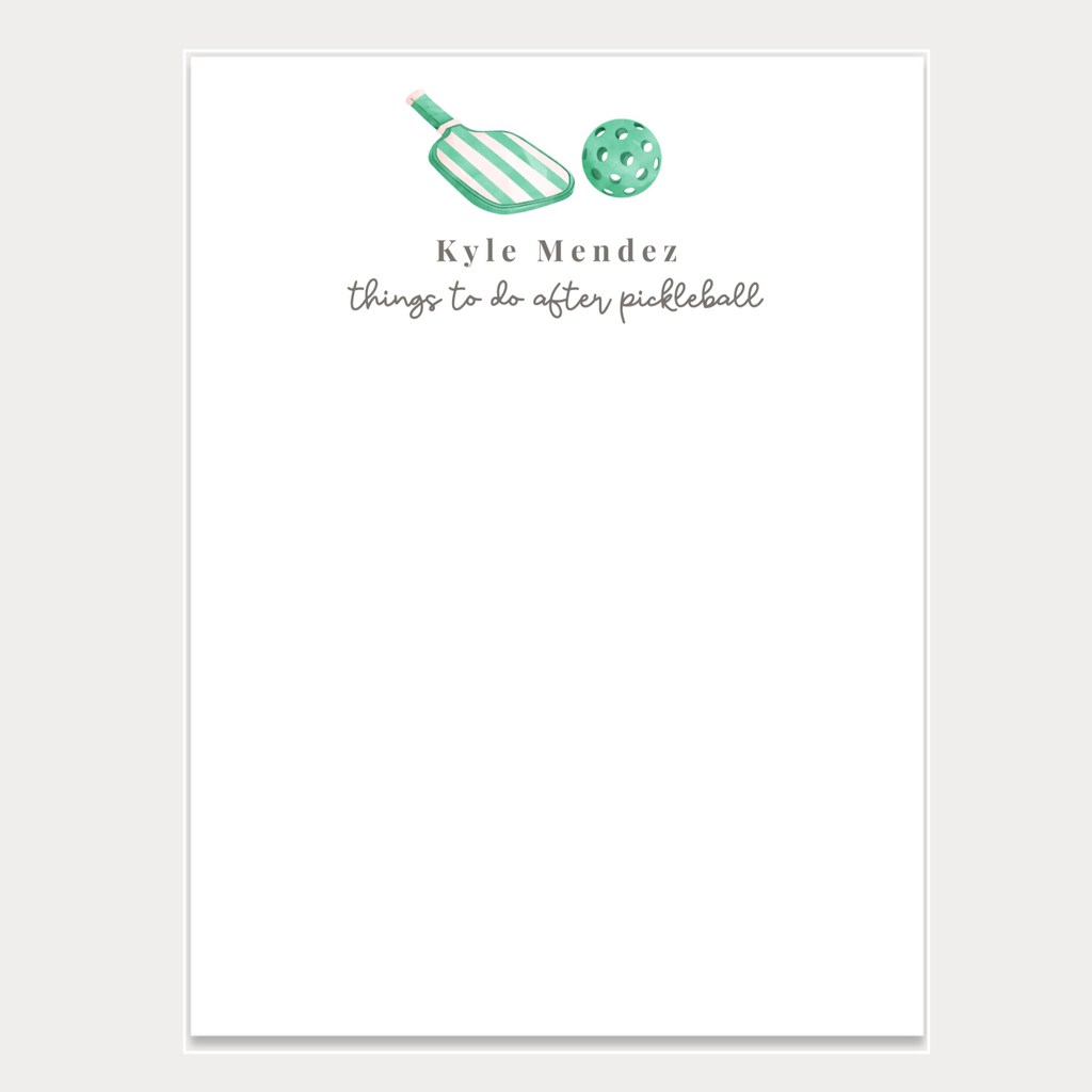Give a thoughtful and useful gift for the pickleball lover. Personalized pickleball notepads are exactly the gift they’d love.