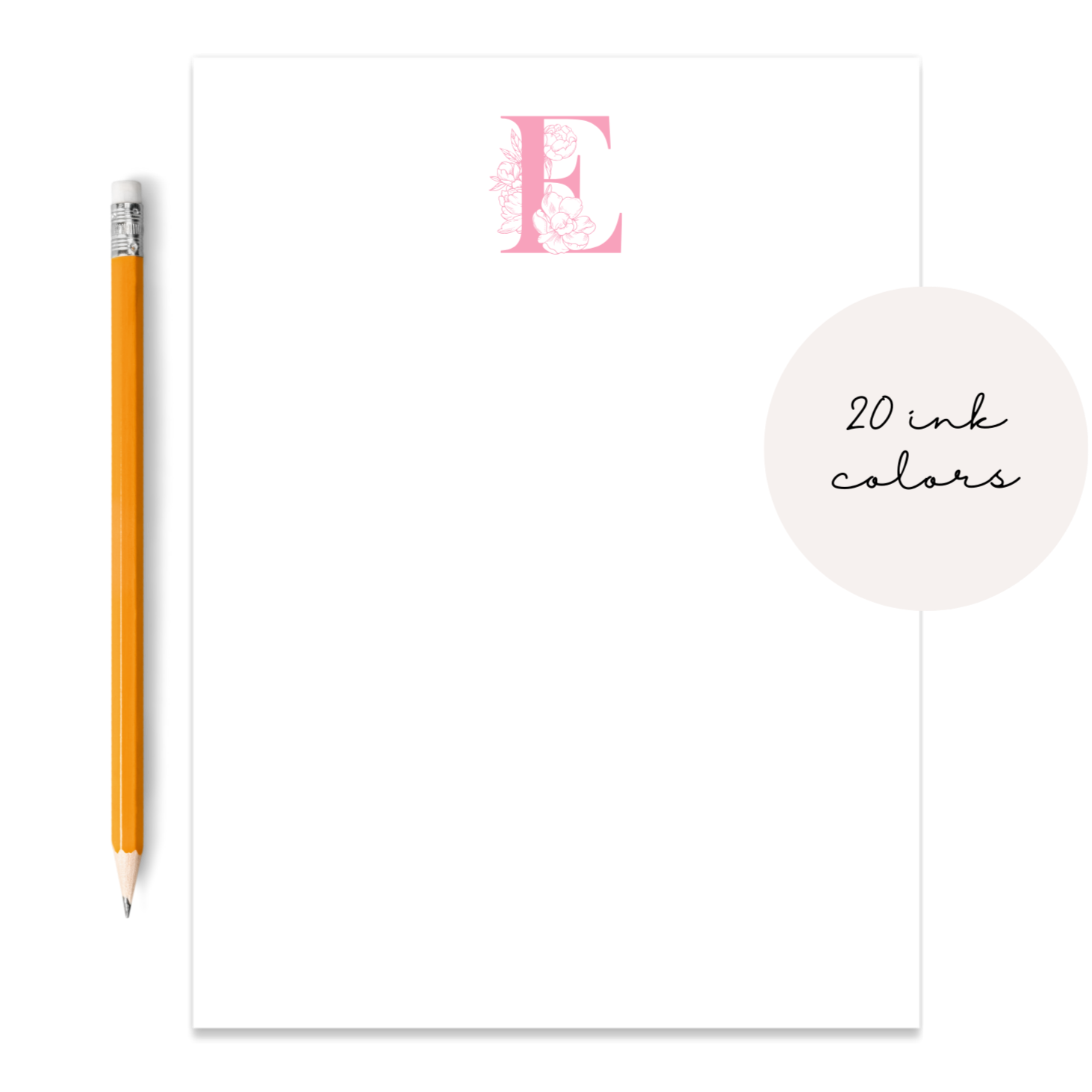 Monogram Initial Notepad