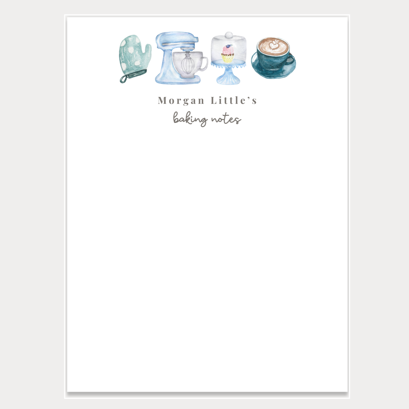 Baker's Notepad (Blue)