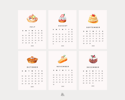 Pastries Dessert Mini Calendar