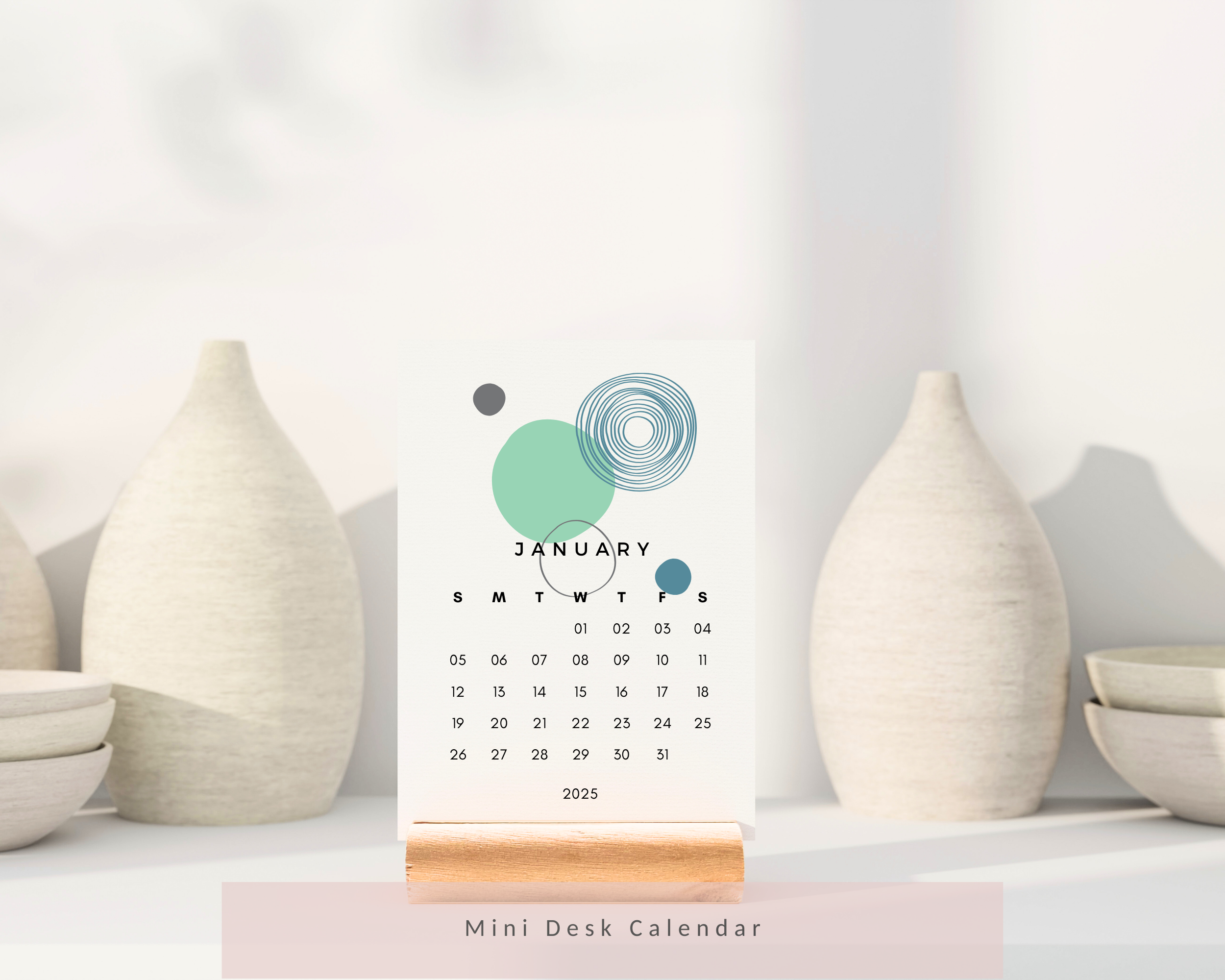 Abstract Mini Calendar