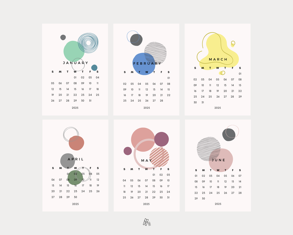 Abstract Mini Calendar