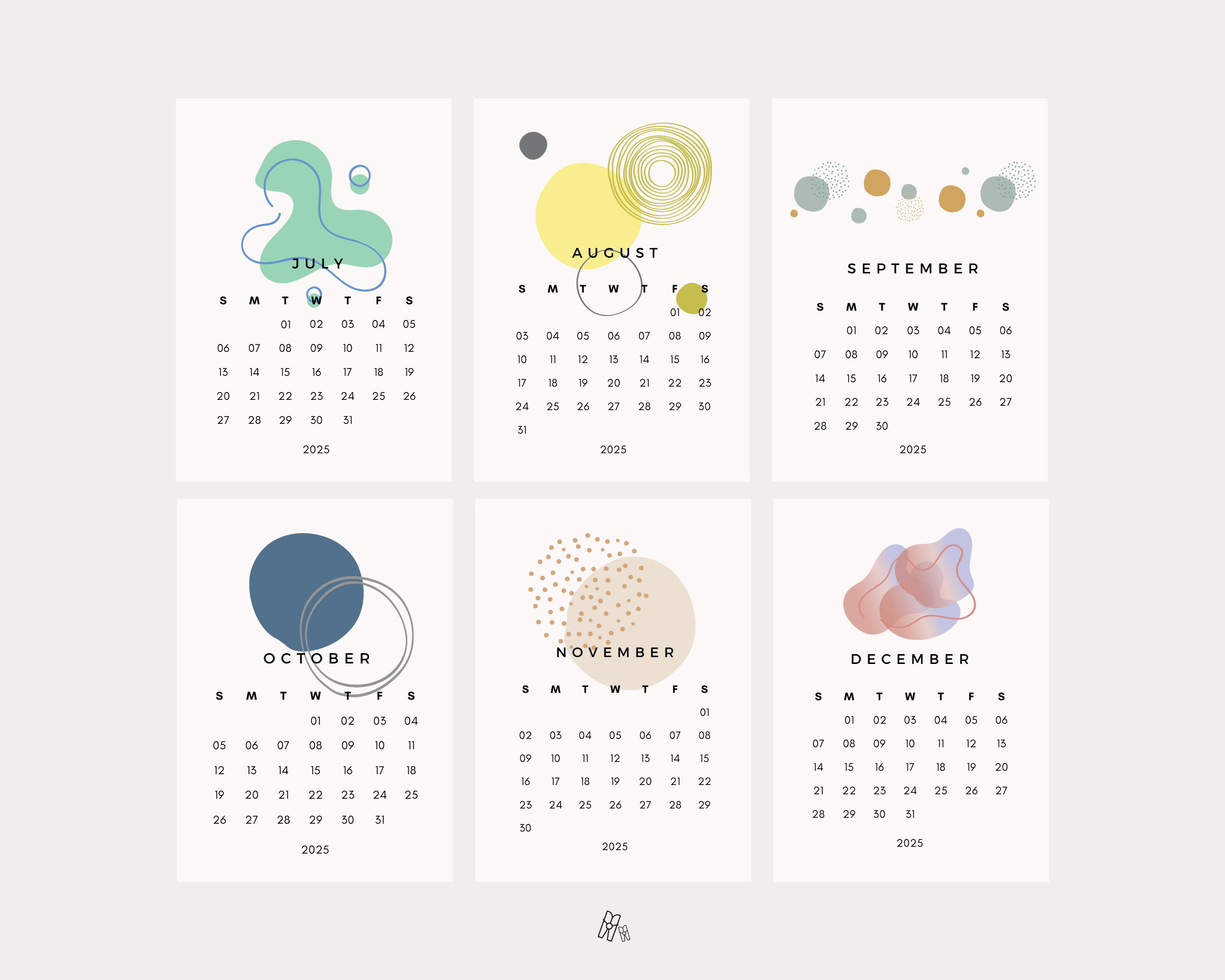 Abstract Mini Calendar