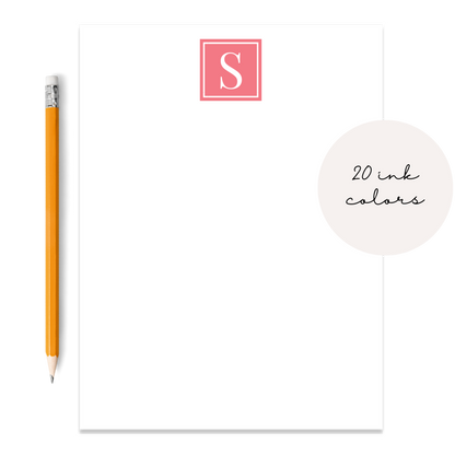 Monogram Initial Notepad