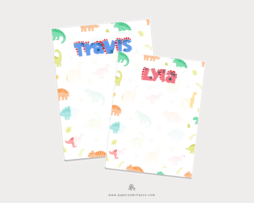 Dinosaur Name Notepad