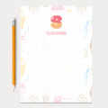 Give a thoughtful and useful gift a kid (or kid at heart) would love. Customize their names with ice cream-like text and ink color of your choice! Personalized notepads are exactly the gift they’d love.