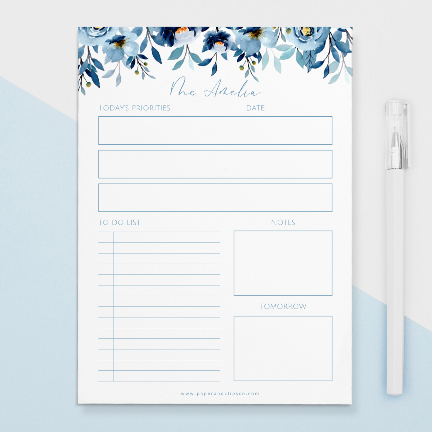 Give a thoughtful and useful gift a teacher, friend, employee, or just anyone (really) would love to receive. Personalized daily planner notepads are exactly the gift they’d love to stay organized and productive. Wrapped in cellophane gift wrap - ready to be gifted! 