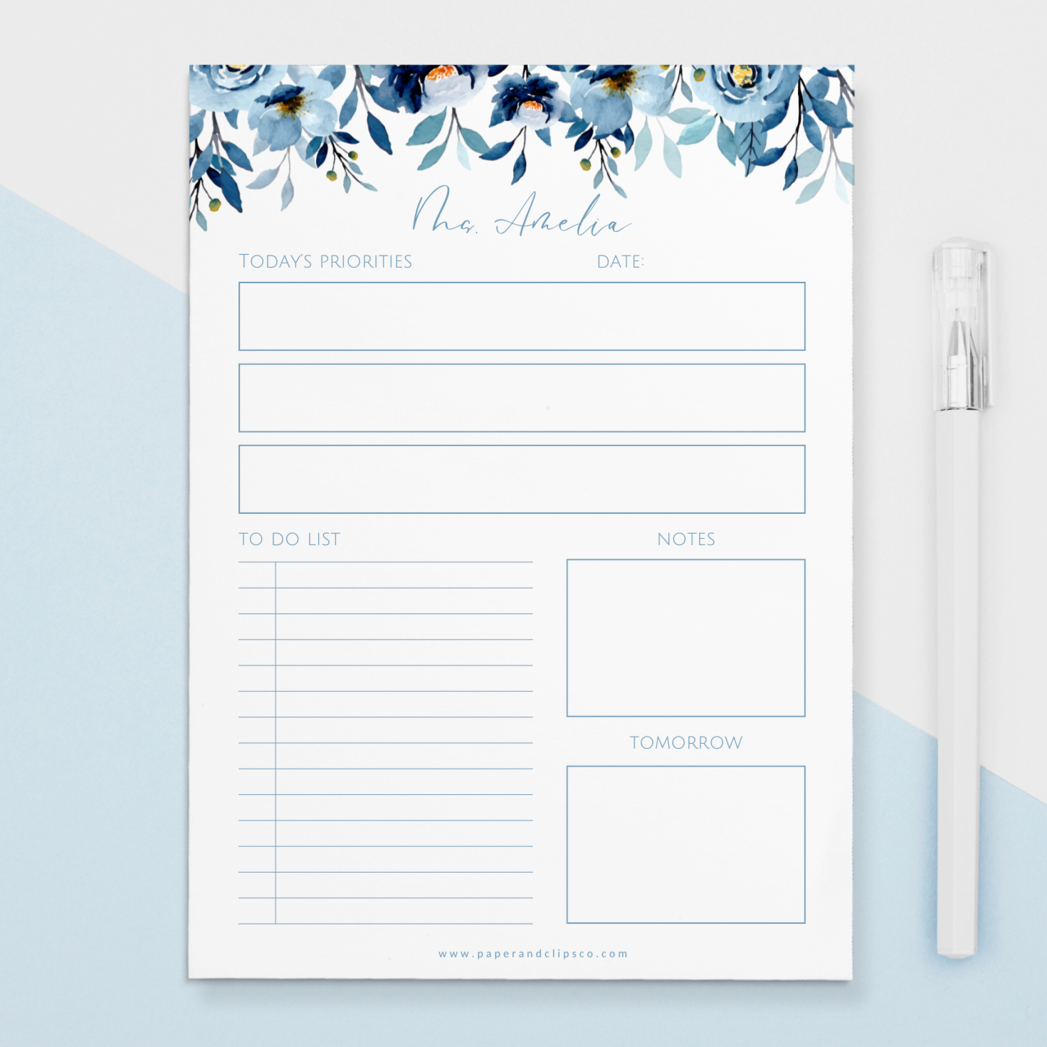 Give a thoughtful and useful gift a teacher, friend, employee, or just anyone (really) would love to receive. Personalized daily planner notepads are exactly the gift they’d love to stay organized and productive. Wrapped in cellophane gift wrap - ready to be gifted! 