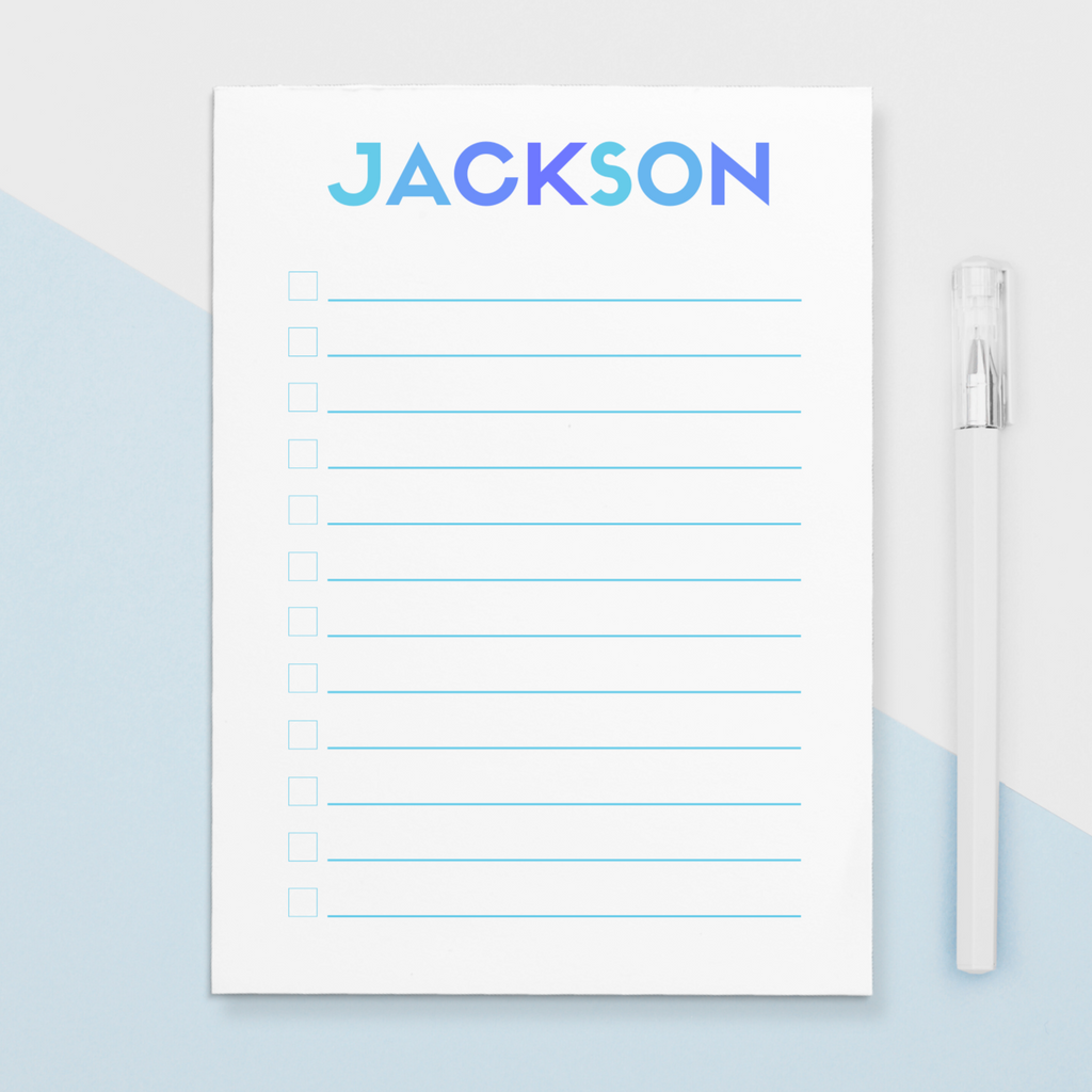 Custom Name To-Do List Notepad