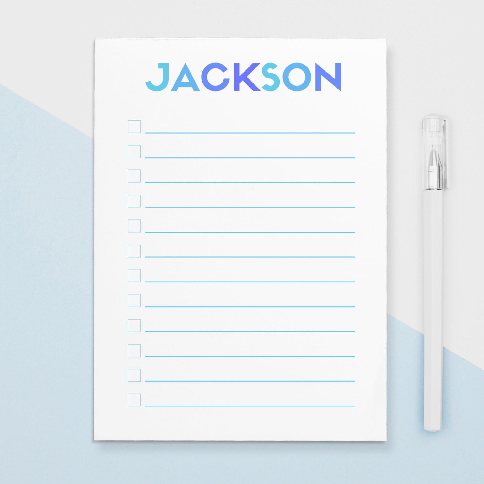 Custom Name To-Do List Notepad
