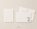 Floral note cards with matching white envelopes featuring lined backs and floral envelope flaps.