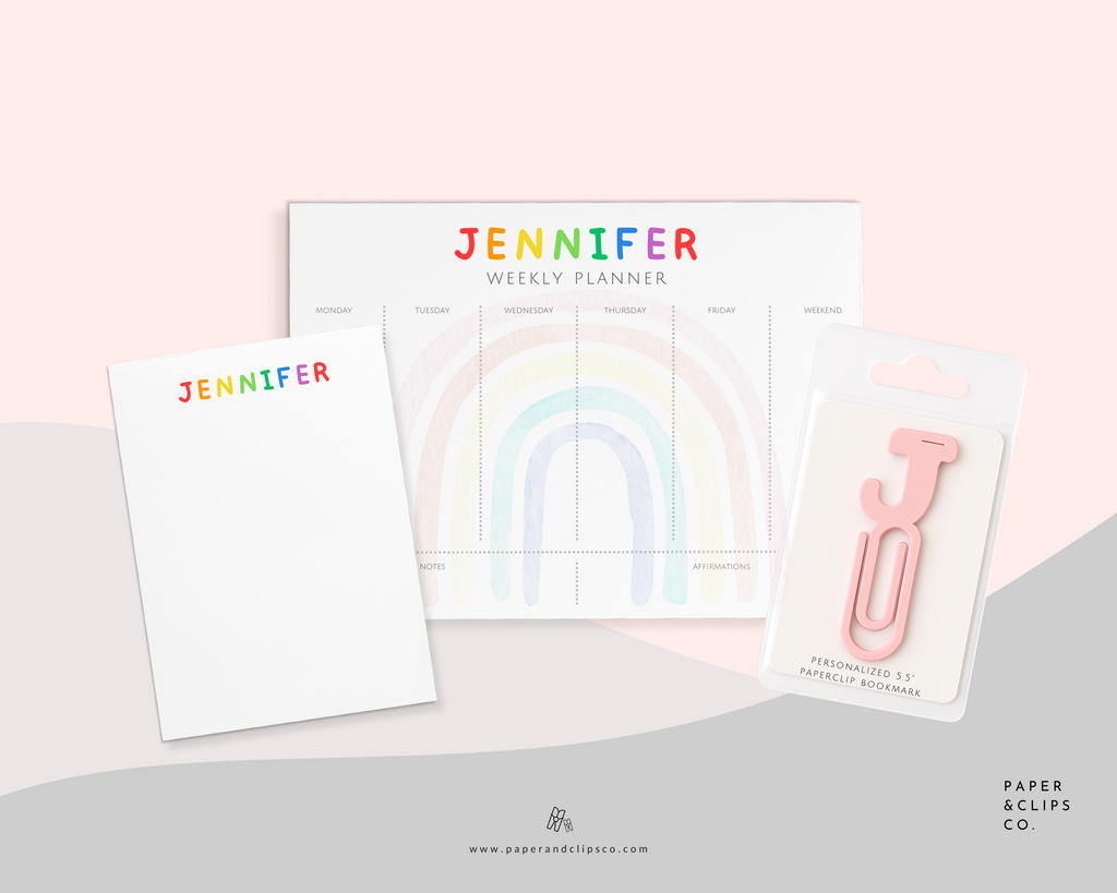 Rainbow Stationery Set