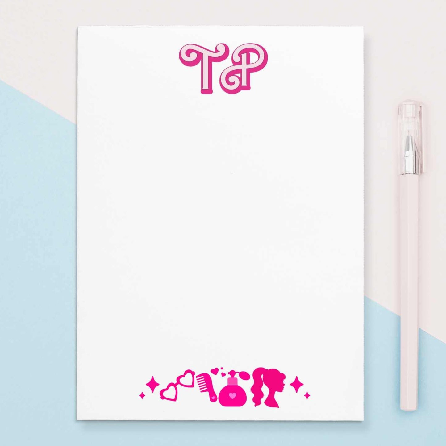 Give a thoughtful and useful gift for someone who loves Barbie to stay organized. Personalized notepads are exactly the gift they’d love. Customized with the recipient's initials on the top of the notepad and Barbie icons along the bottom.