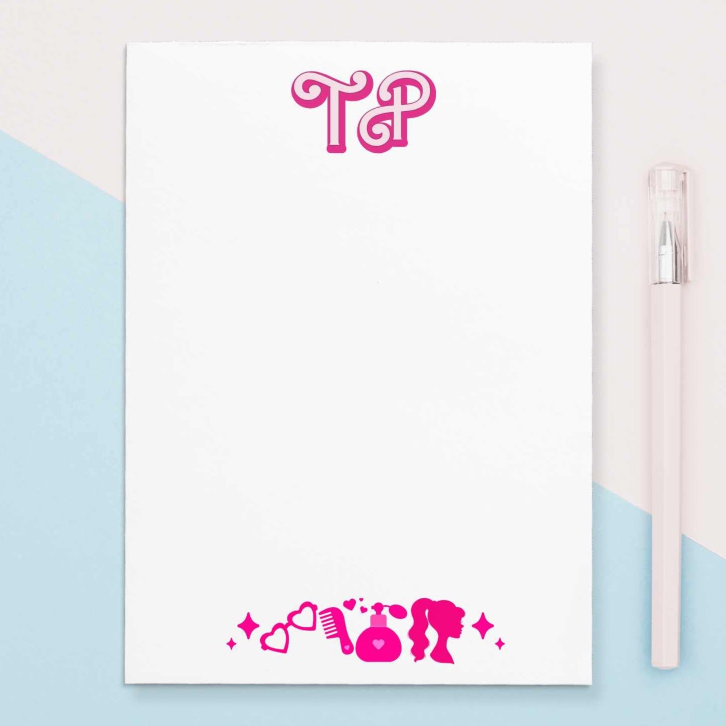 Give a thoughtful and useful gift for someone who loves Barbie to stay organized. Personalized notepads are exactly the gift they’d love. Customized with the recipient's initials on the top of the notepad and Barbie icons along the bottom.