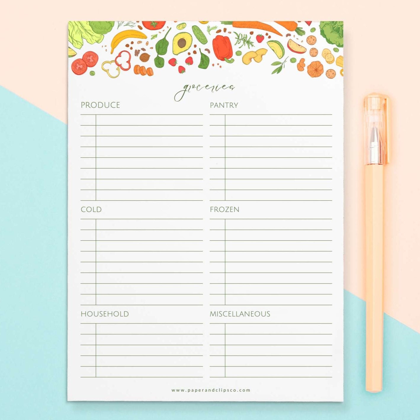 Go grocery shopping in style! Jot down everything you need and never forget to buy anything.