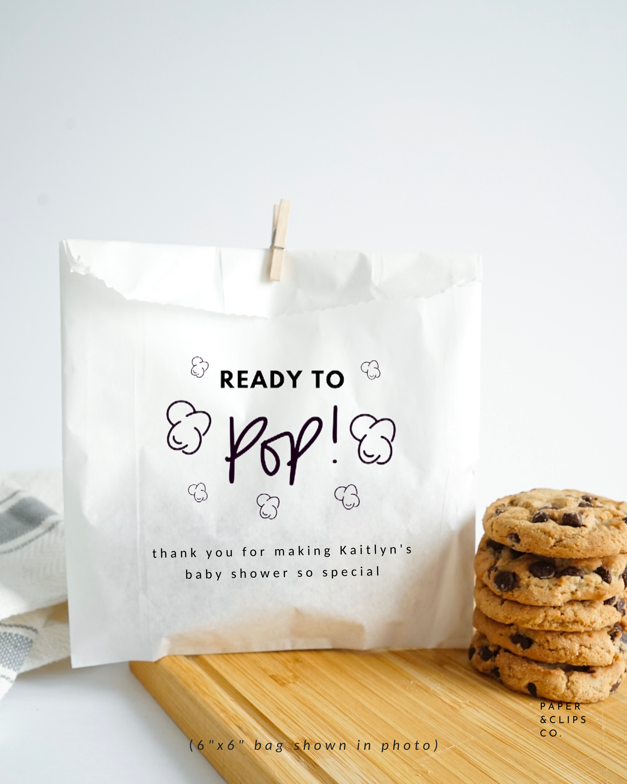 Ready to Pop - White Party Bags