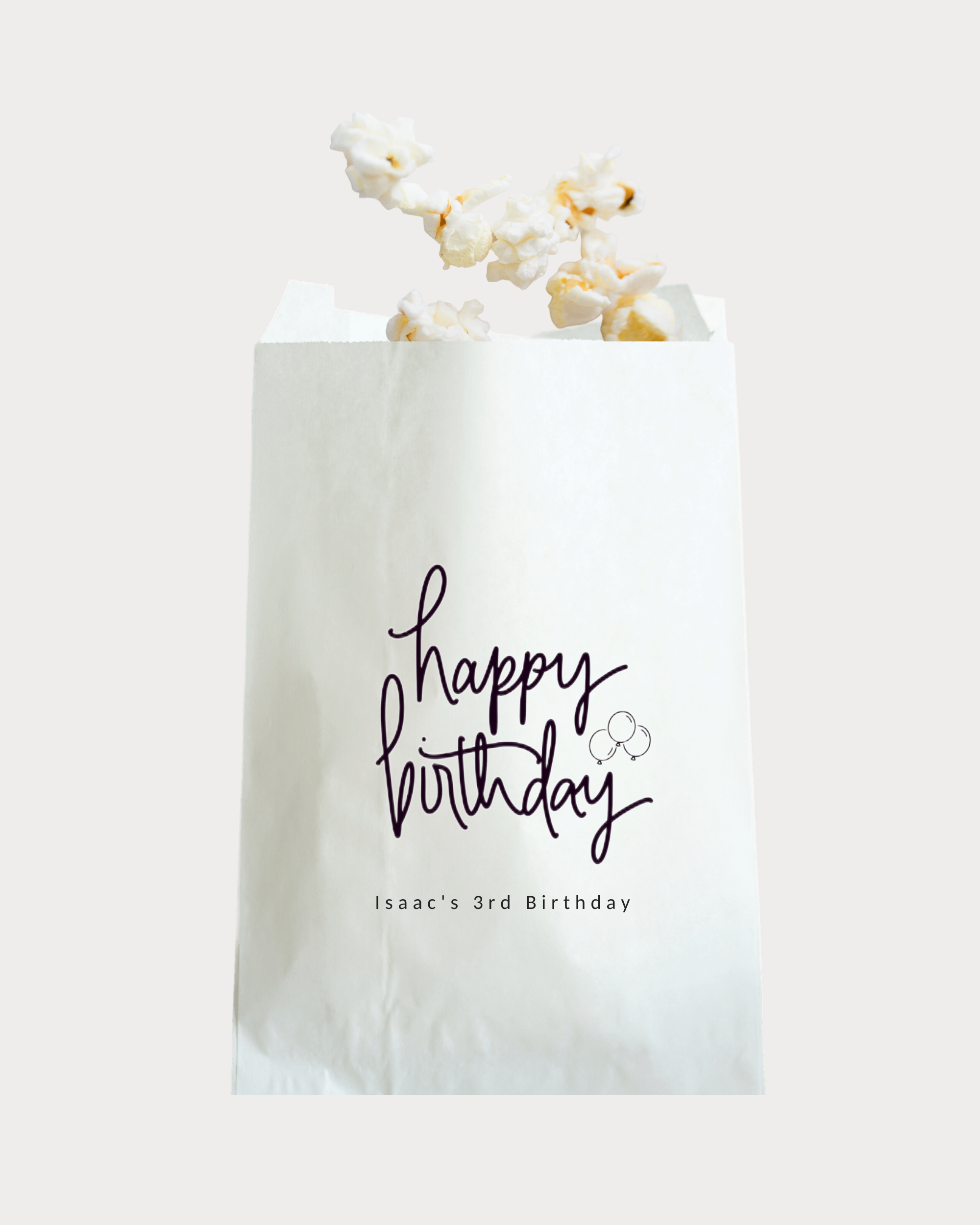 Happy Birthday - White Party Bags