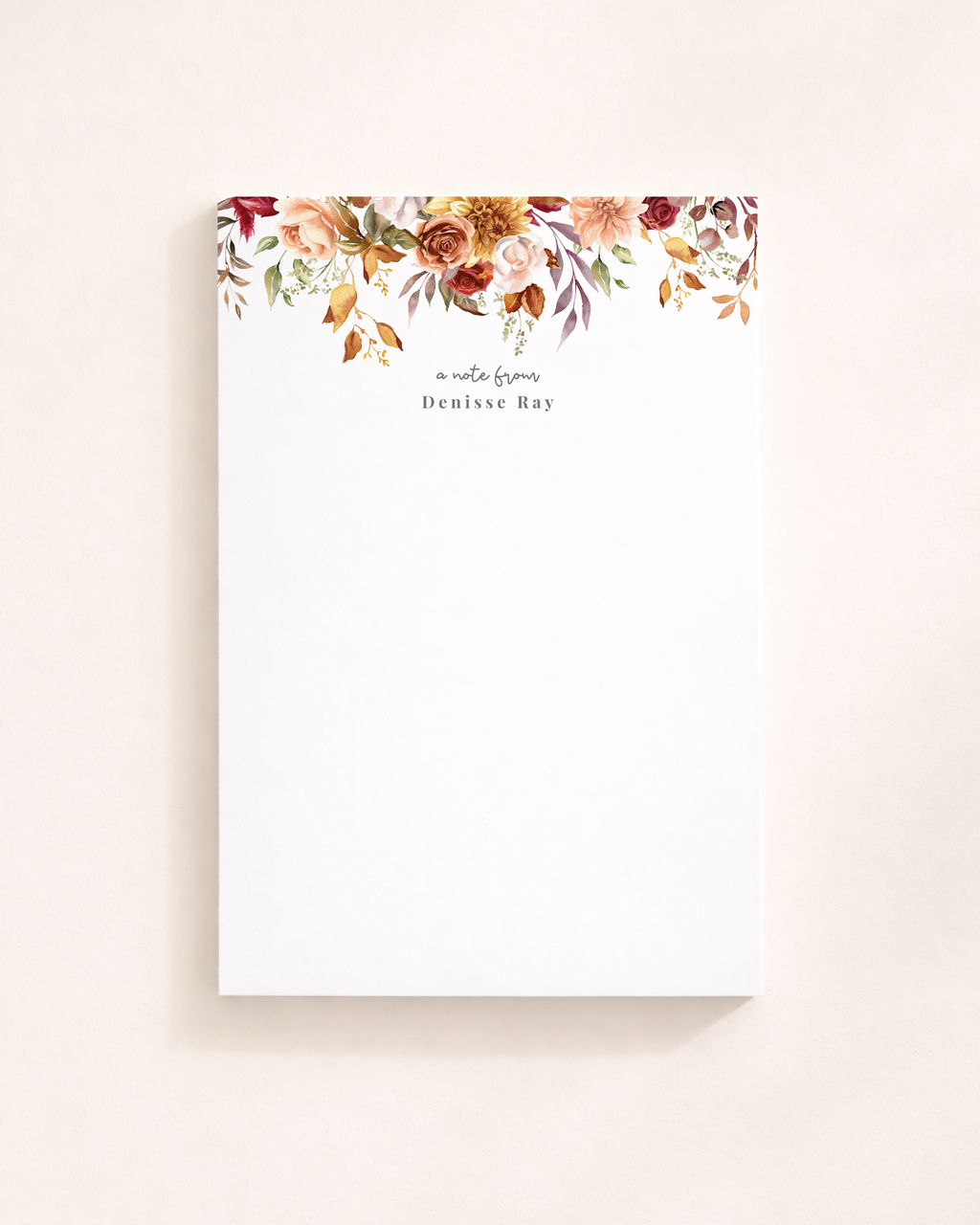 Autumn Floral Notepad