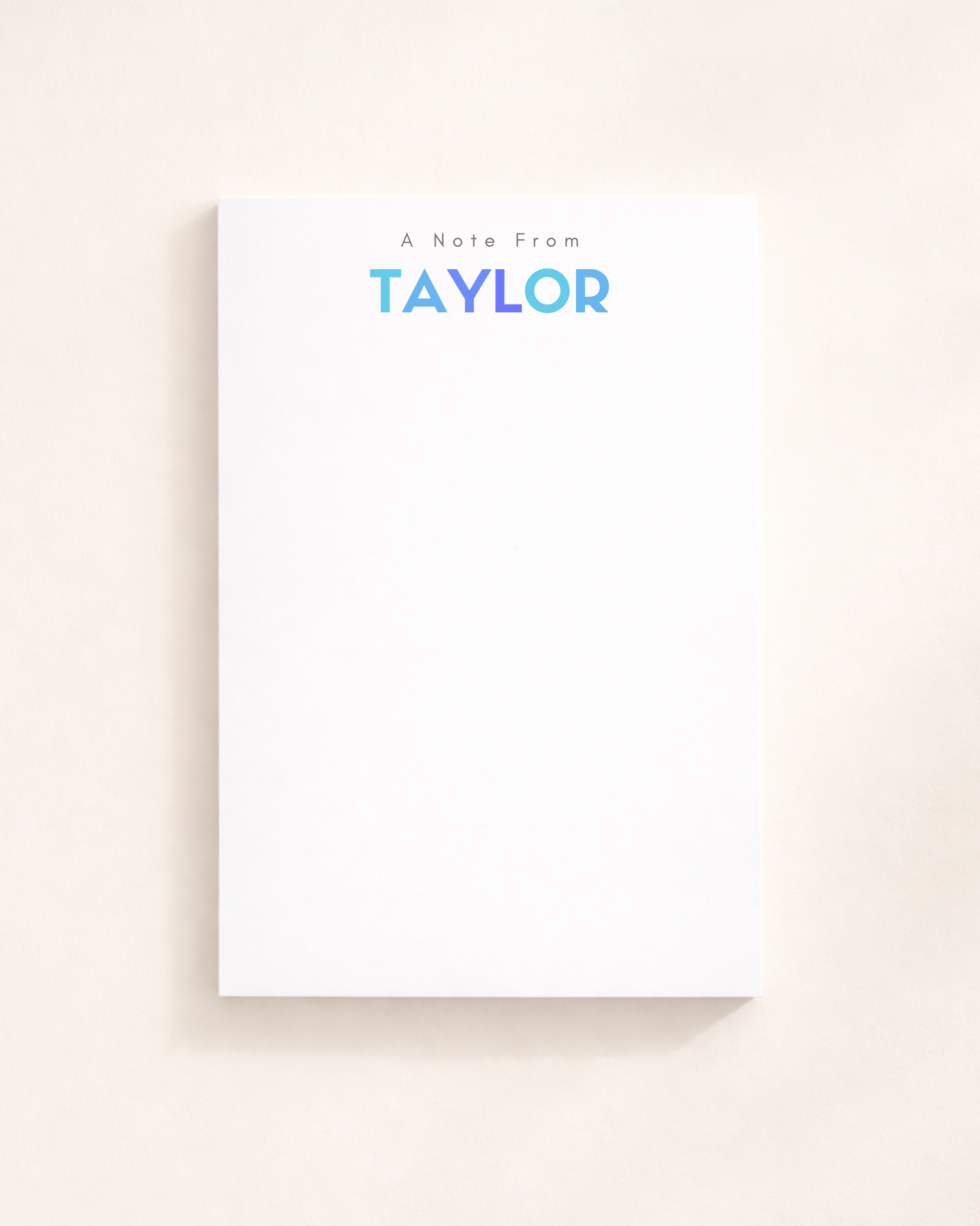 Custom Name Notepad (10 color combos)