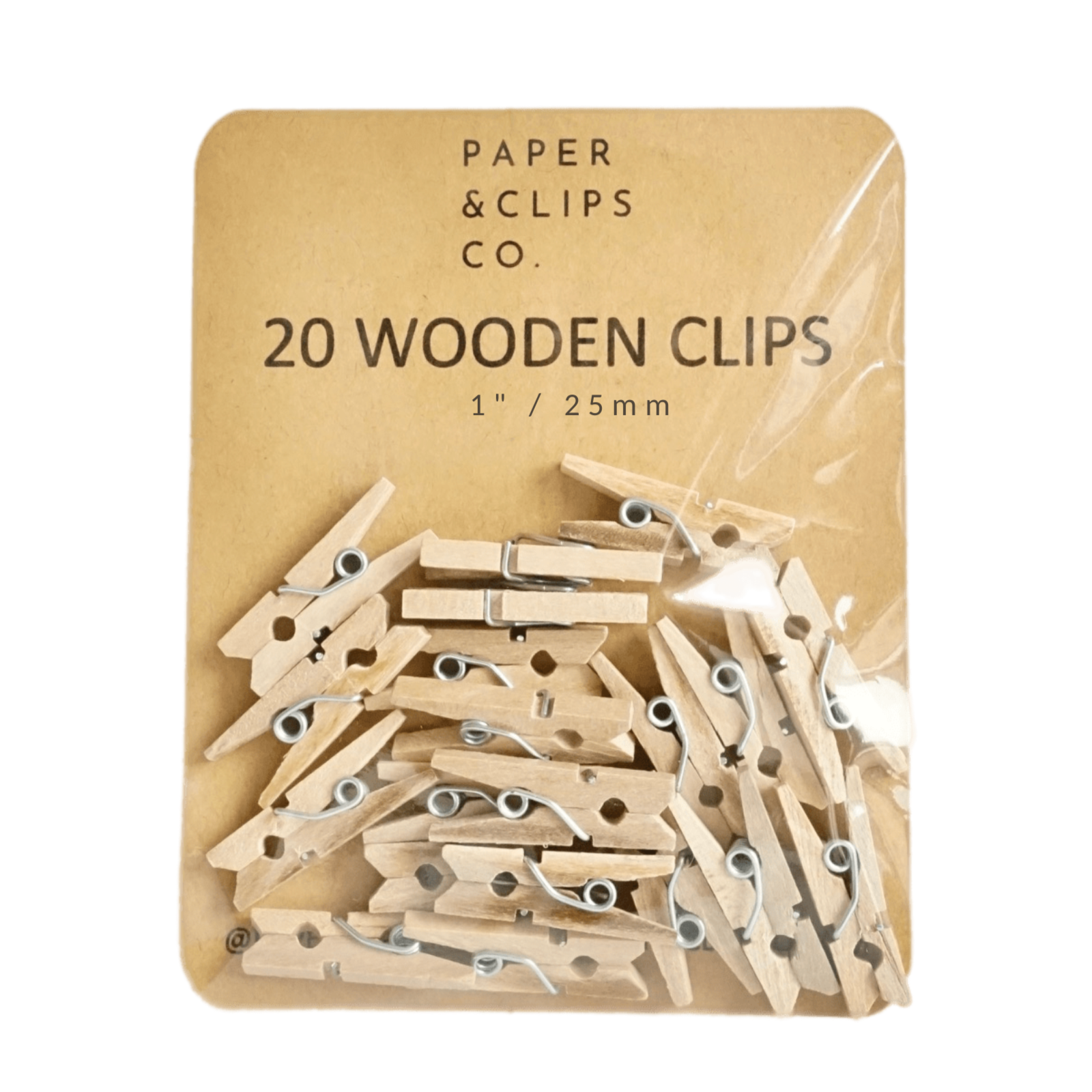 Brown Miniature Clothespins Wooden Clips