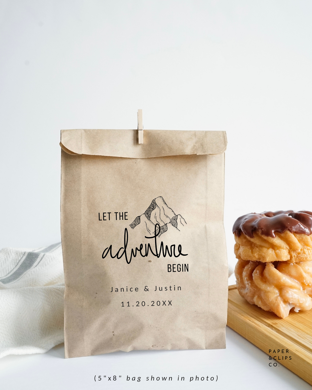Let the Adventure Begin - Brown Party Bags