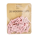 Pink Miniature Clothespins Wooden Clips