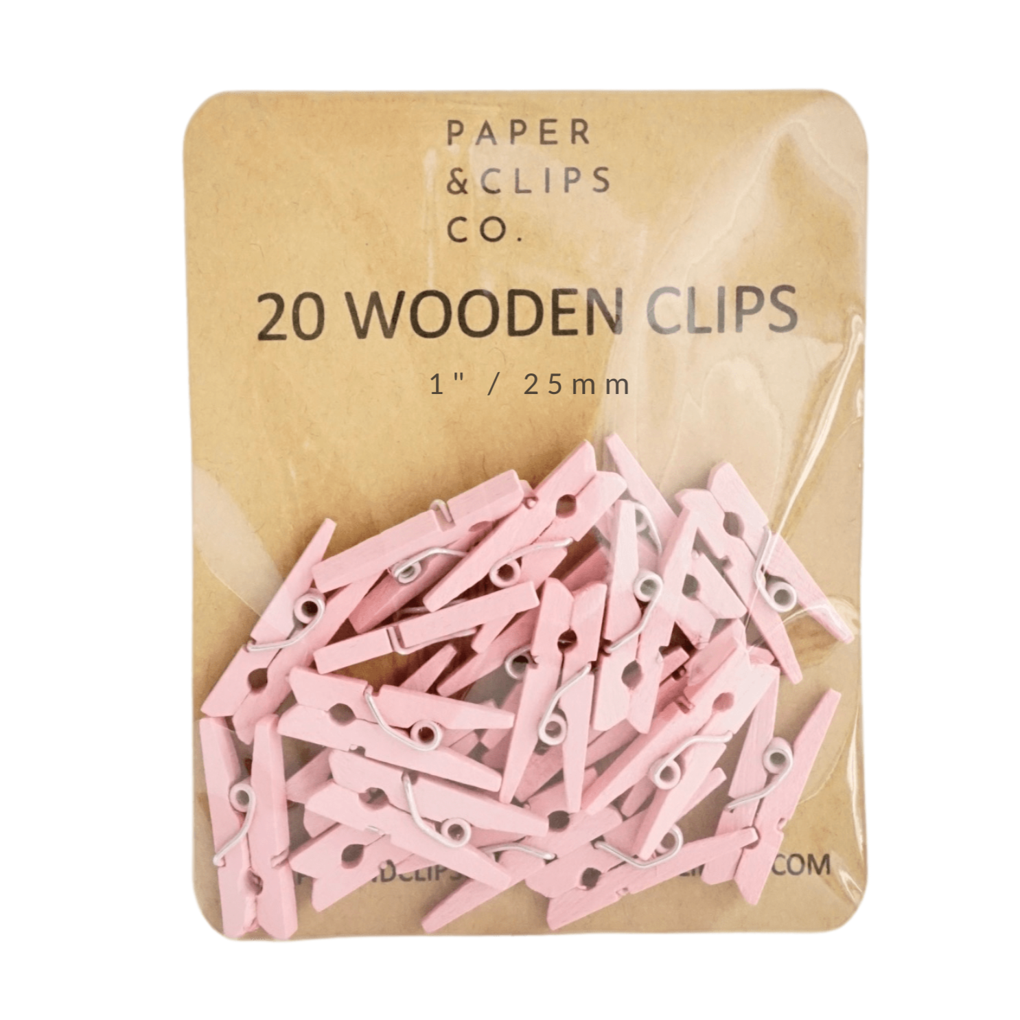 Pink Miniature Clothespins Wooden Clips
