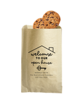 Welcome to Our Open House Personalized Real Estate Treat Bags, Marketing Branding Bags for Real Estate Agents, Kraft brown bags
