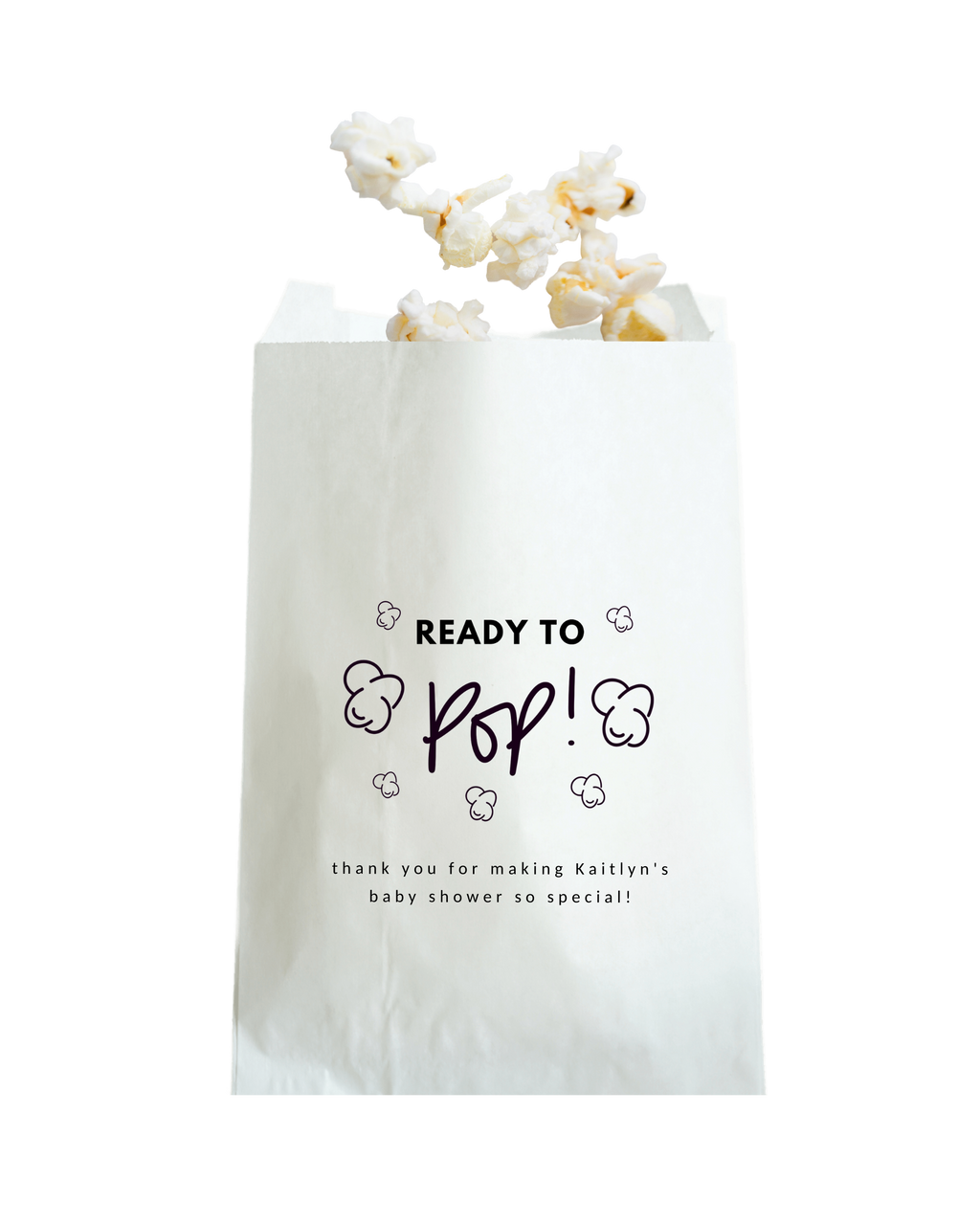 Ready to Pop - White Party Bags