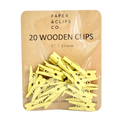 Yellow Miniature Clothespins Wooden Clips