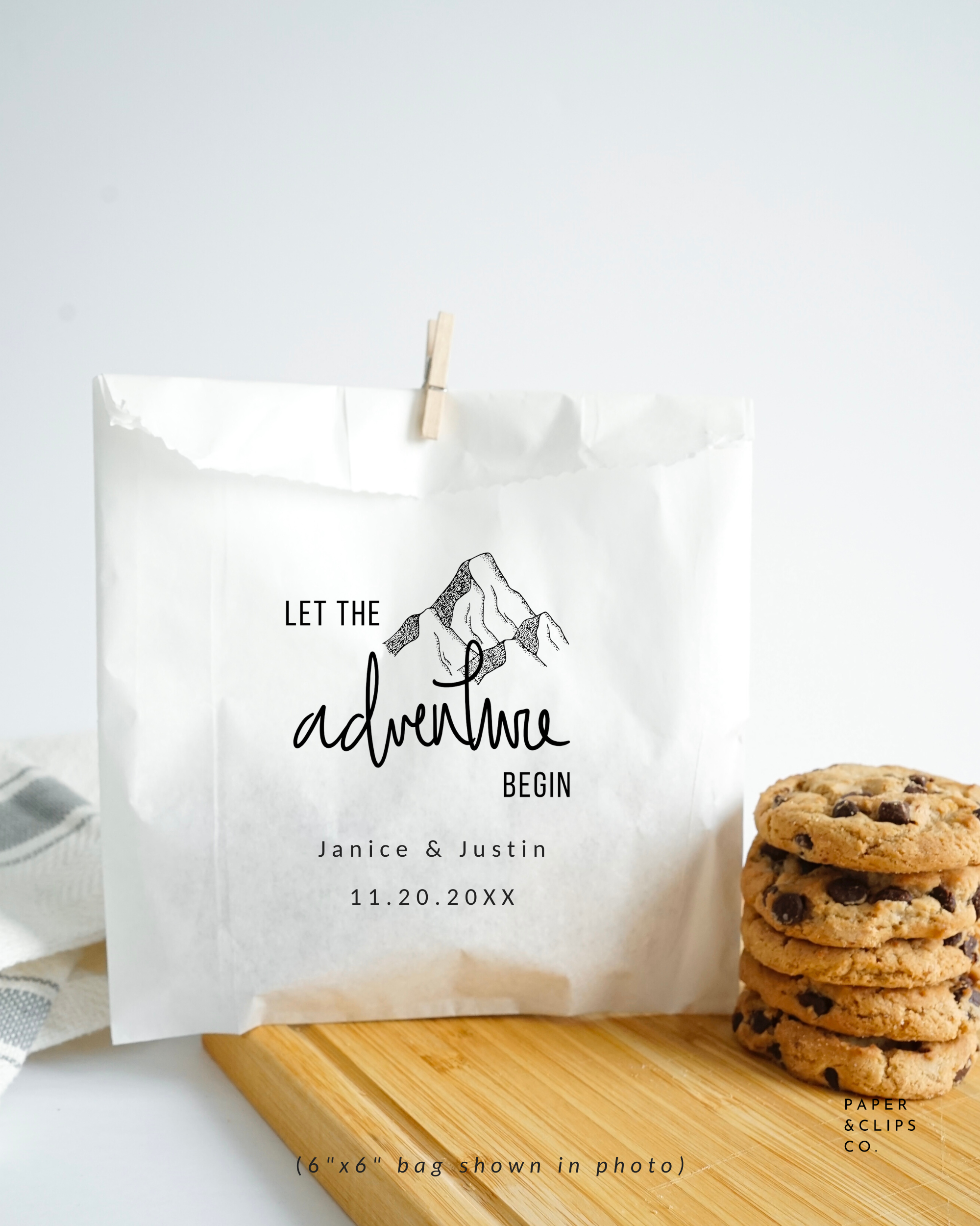 Let the Adventure Begin - White Party Bags