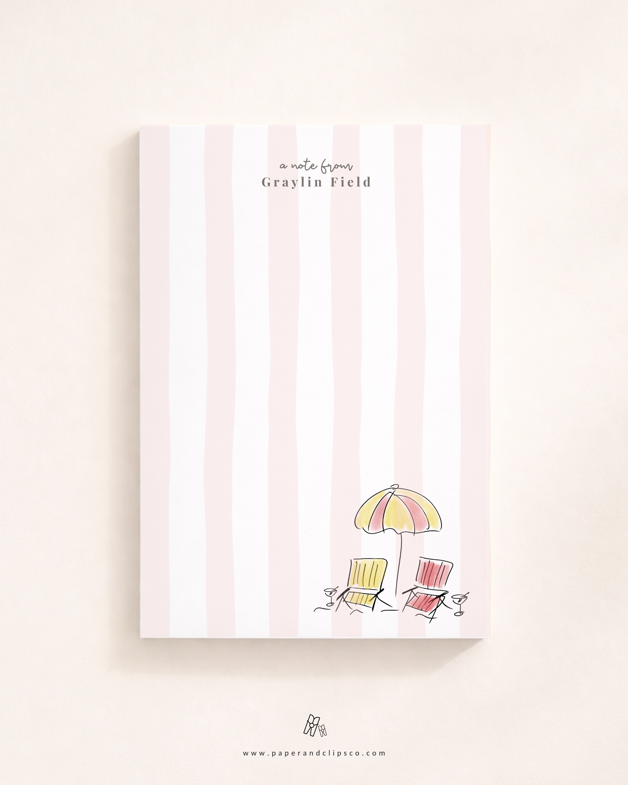 Travel Stripes Notepad