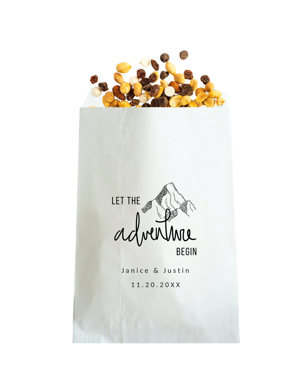 Let the Adventure Begin - White Party Bags