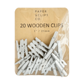 Silver Miniature Clothespins Wooden Clips