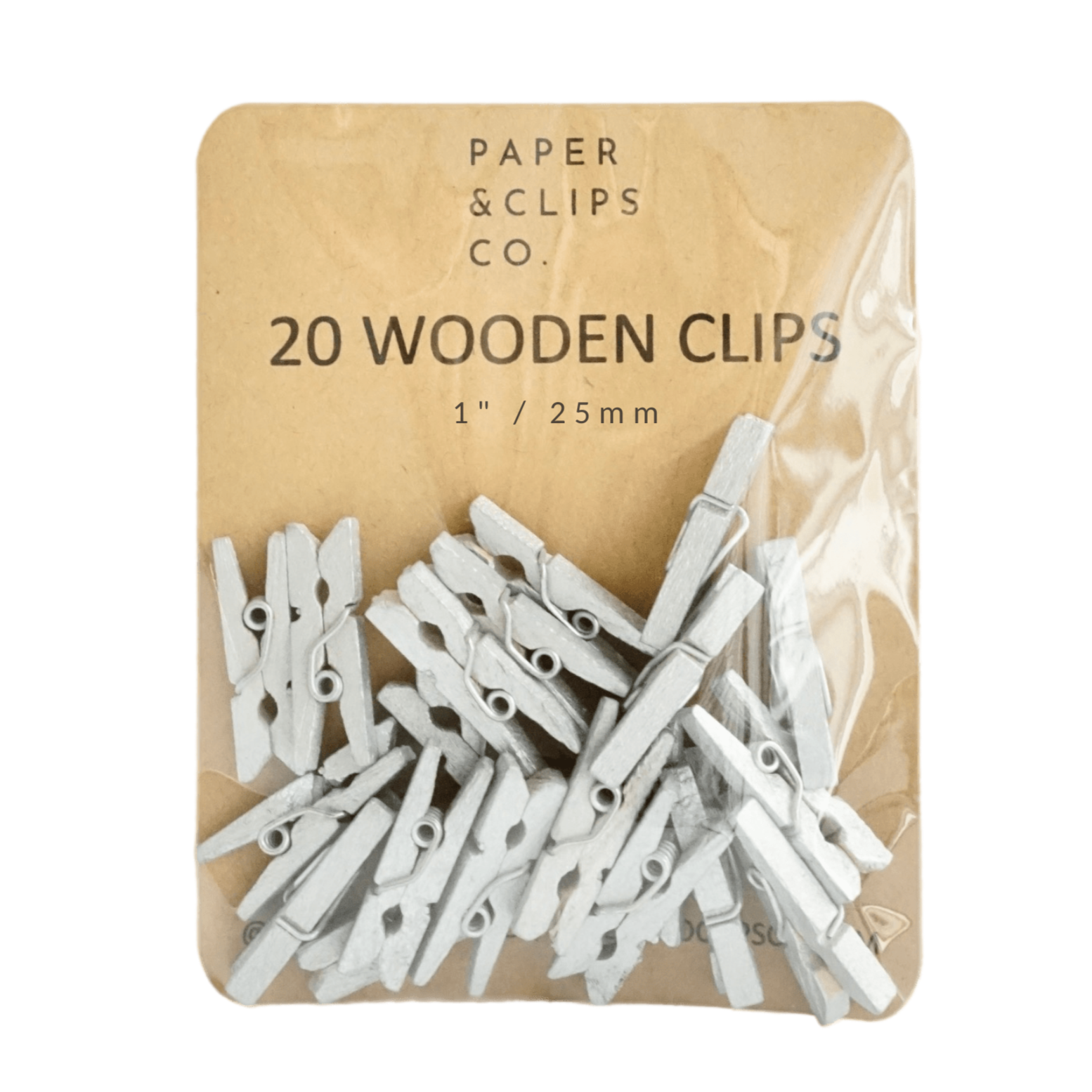 Silver Miniature Clothespins Wooden Clips