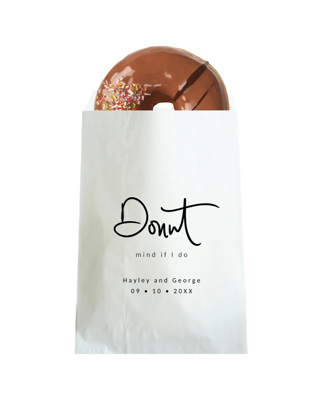 Donut Mind If I Do - White Party Bags