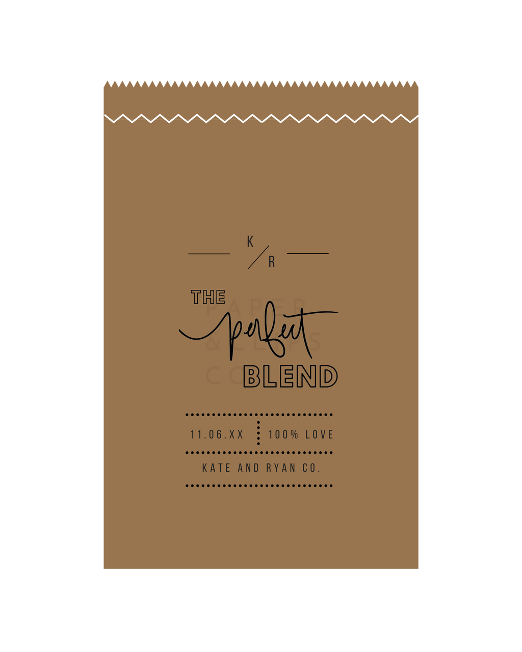 The Perfect Blend - Brown Party Bags