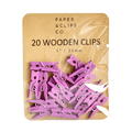Purple Miniature Clothespins Wooden Clips
