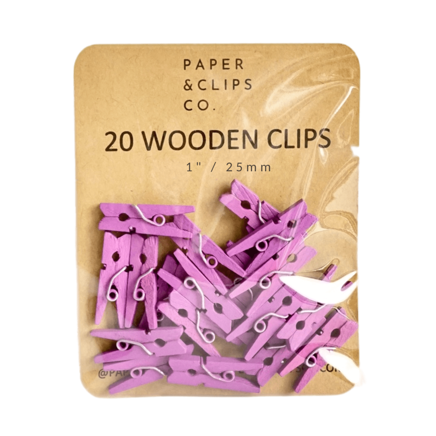 Purple Miniature Clothespins Wooden Clips