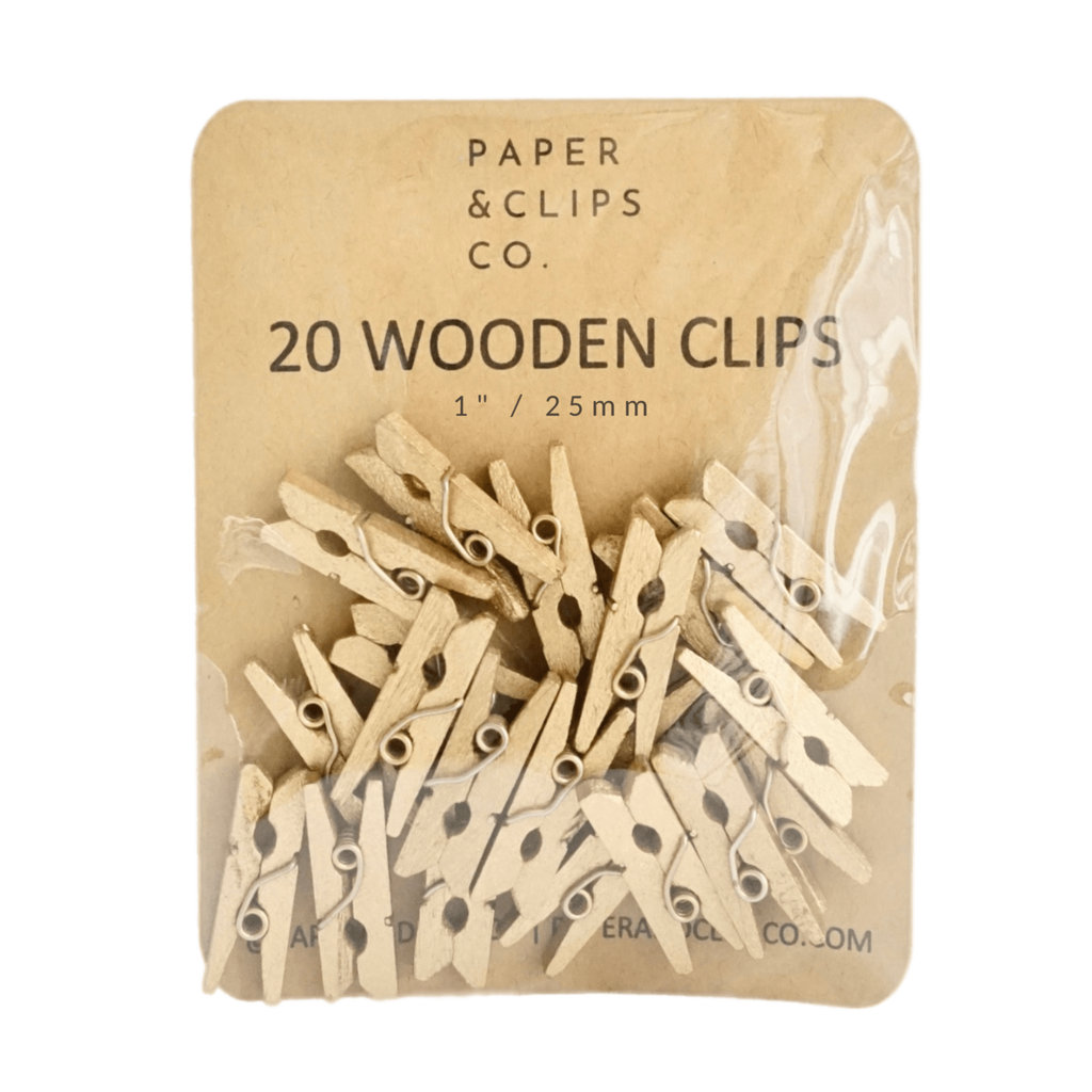 Gold Miniature Clothespins Wooden Clips