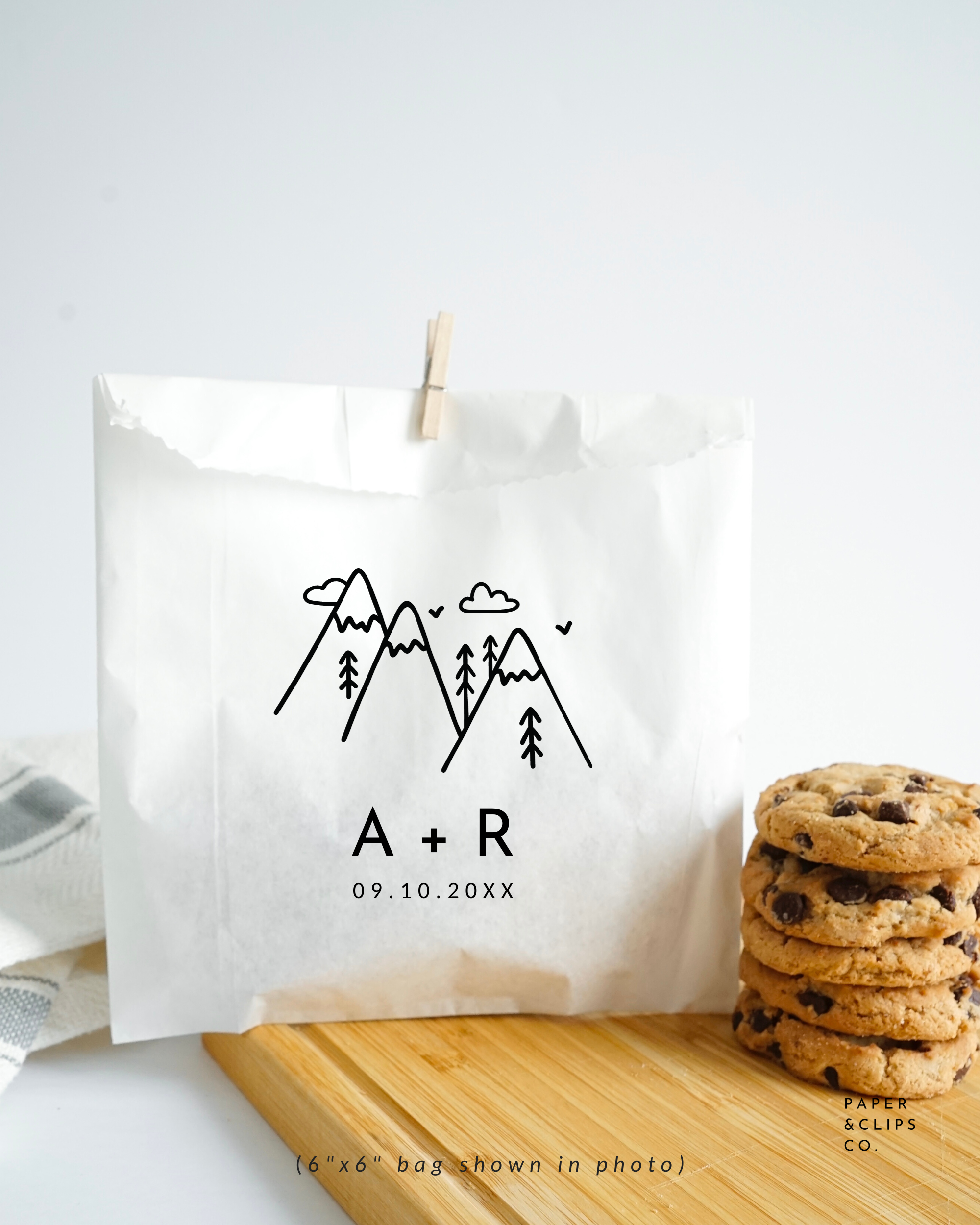 Mountain Wedding - White Party Bags