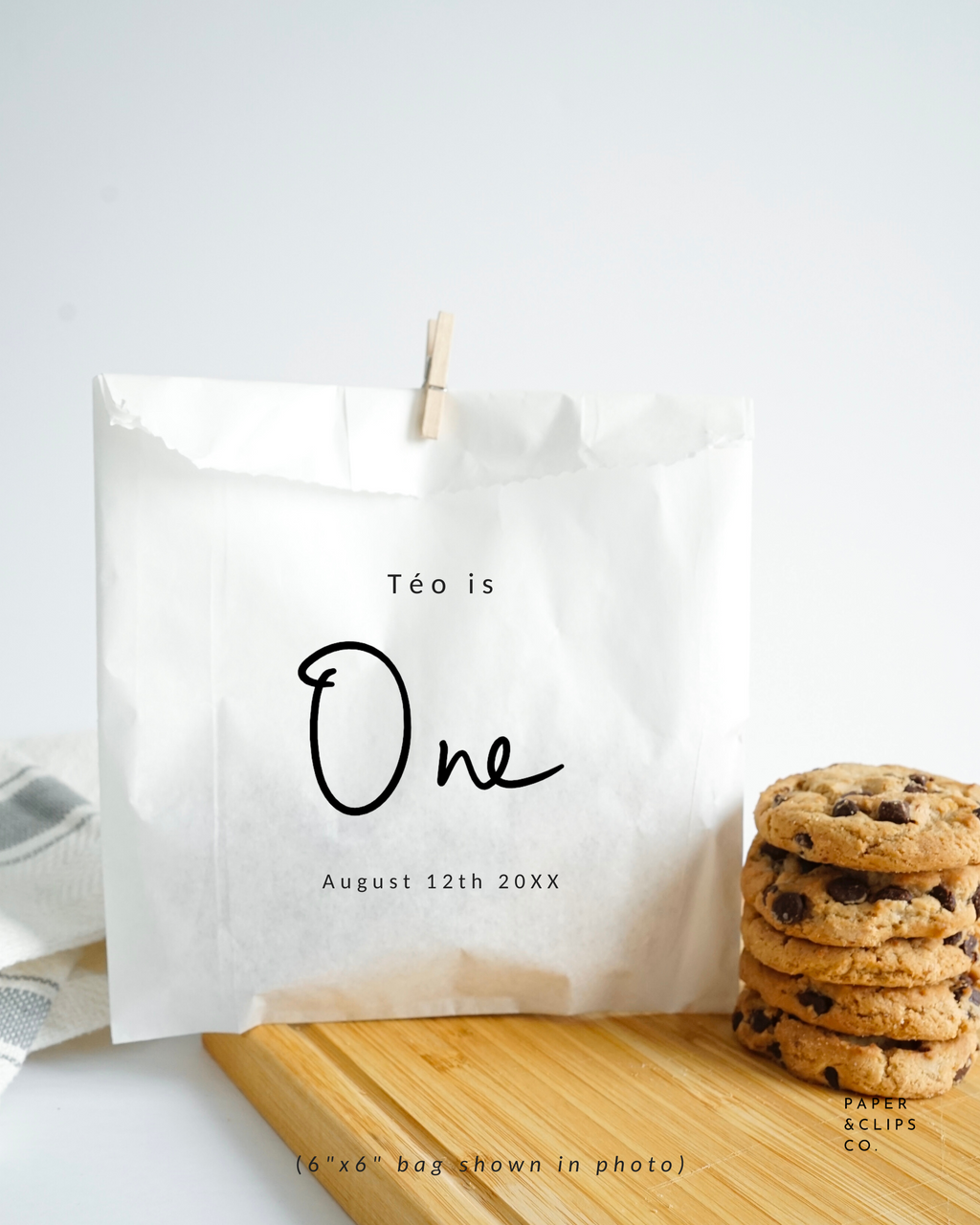 First Birthday - White Party Bags