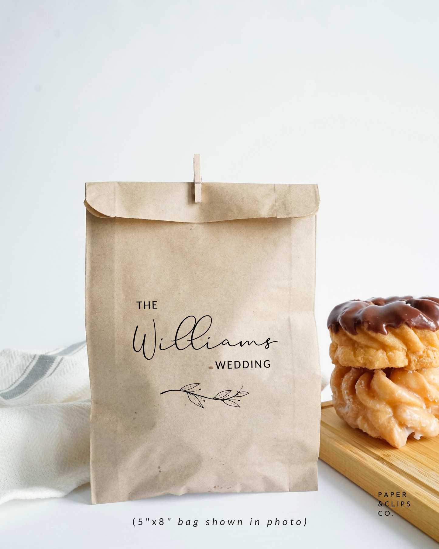 Personalized Surname - Brown Party Bags