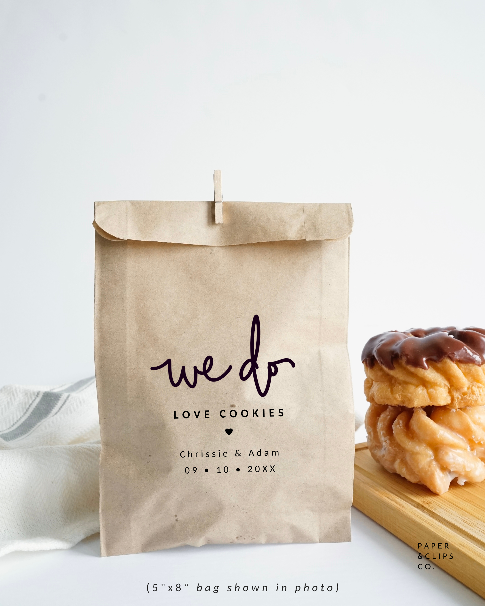 We Do Love Cookies - Brown Party Bags